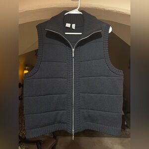 Anne Klein Black Sleeveless Puffer Vest